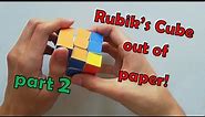 How to make a Paper Rubik's Cube | with template | part 2