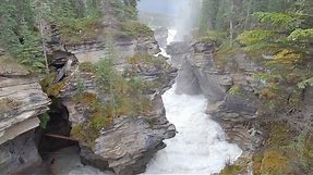 Jasper ATHABASCA FALLS Hike Walking Tour 4K Alberta Canada Travel