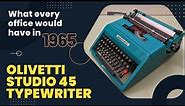 What every office would have in 1965 - Olivetti Studio 45 Typewriter