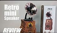 REVIEW: AS31 Retro Mini Bluetooth Speaker & Radio - Phonograph Vinyl Record Player Design?