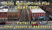 Model Railroad Track Plan GREAT TIPS! Perfect for small layouts & begineers