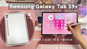 Samsung Galaxy Tab S9 Plus 💗 S9+ unboxing, review & how I use it ✏️