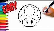 How to Draw a Super Mario Mushroom Step by Step