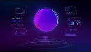 Cyberpunk Futuristic Earth Interface Background video | Footage | Screensaverr