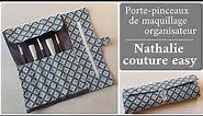 Porte pinceaux /organisateur portable de maquillage /nathalie couture easy /make up brush roll