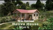 A Simple House Design - 3 Bedroom Native House (90 Square meters)