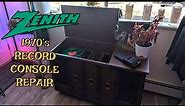 1970's Zenith Turntable/8 Track Solid State Stereo Console Repair