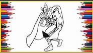 Coloring Thor | Avengers Infinity War Coloring Book | Superhero Coloring Page