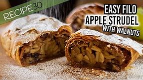 Easy Apple Strudel made with Filo Pastry
