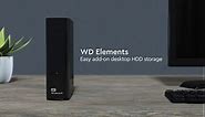 Western Digital 6TB Elements Desktop USB 3.0 external hard drive for plug-and-play storage - WDBWLG0060HBK-NESN