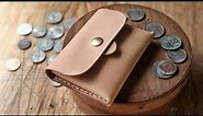 Making a Beautiful + Simple Leather Coin Wallet (PATTERN)