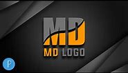 M D Professional Logo Design || How To Make Logo Design In Pixellab
