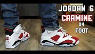 2021 Air Jordan 6 Carmine Review & On Foot!!