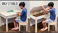 EASY DIY Kids Desk With Storage And Chair - Beginner-friendly 1-Day Project!