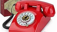Retro Rotary Dial Phone Sangyn 1960s Vintage Landline Telephone Old Fashioned Corded Phones with Mechanical Ringer for Home Office Desk