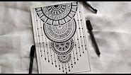 How to Draw Mandala Art || Semi-Circle Mandala || How to draw Mandala for Beginners | Easy mandala