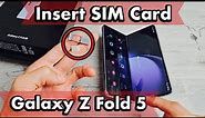 Galaxy Z Fold 5: How to Insert SIM Card + Check Cellular Settngs