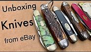 Unboxing a $55 group of old pocket knives I bought on eBay - lot vintage knife