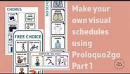 Use Proloquo2go to make Visuals part 1