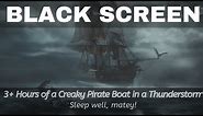 Creaky Wooden Pirate Ship on the High Seas in a Thunderstorm