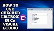 CheckedListBox c# | checked List box c# | C# Checked List Box Control