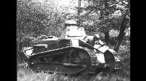 Renault FT WW1 Light Tank Demonstration Test Video Vintage Footage Forerunner of M1917 (Silent)