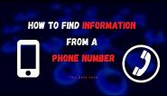 How to find information from A Phone Number | Using Kali Linux | Ethical Hacking