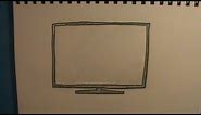 How to Draw a TV: Flat Screen TV / HDTV
