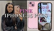 📱✨Unboxing and Customizing the Pink iPhone 15 Plus 🎀🌸 | Step-by-Step iPhone Tutorial