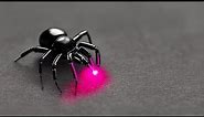 DEERC Robot Spider, Remote Control Spider with Spray and Lights, Black Widow Toy for Kids