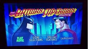 The Batman Superman Movie dvd menu walkthrough