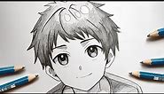 How to Draw CUTE anime Boy Easy Step by step (Anime Drawing Tutorial)