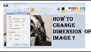 How to change dimension of image