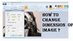 How to change dimension of image