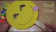 Smiley Maske basteln 😜 DIY Emoji Mask DIY 😜 как сделать маску смайлик из бумаги