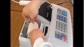 Sharp XE-A102 Cash Register: How to install a paper roll?