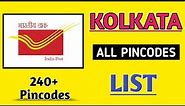 Pin Code List of Kolkata City in West Bengal || Post Offices Details in Kolkata District West Bengal