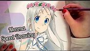 Meiko Honma (Menma) Speed Drawing (Anohana)