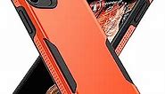 NTG Military Shockproof iPhone 12 Case [2 Layer Structure Protection] [Military Grade Anti-Drop] Hard Slim iPhone 12 Phone Case, Shockproof Protective Phone Case for iPhone 12 (6.1 inch), Orange