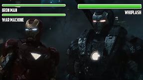 Iron Man and War Machine vs. Whiplash WITH HEALTHBARS | Final Fight | HD | Iron Man 2