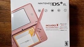 Metallic rose Nintendo DSi XL unboxing