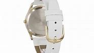 Whimsical Watches Women's C0610019 Classic Gold RN White Leather And Goldtone Watch