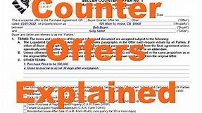 Real Estate Counter Offers Explained - How To Complete the Seller and Buyer Counter Offers SCO & BCO