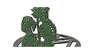 Green Cast Iron Monstera Leaf Countertop Paper Towel Holder Tropical Kitchen Decor 14 Inches High