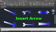AutoCAD Insert Arrow Symbol | Curved Arrow | 6 Types of Arrows