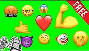 Animated Emojis Green Screen