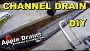 How to Install NDS 5" Trench Drain, Channel Drain, Do It Yourself, Apple Drains, Charlotte NC
