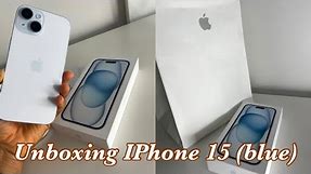 iPhone 15 (blue) Unboxing *256gb* Setup & Accessories