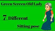 Green Screen Old Lady Cartoon Character//Green Screen Old Lady//Green Screen Old Lady pose video