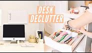 DESK ORGANIZATION + DECLUTTER | organizing my desk + ikea desk organization